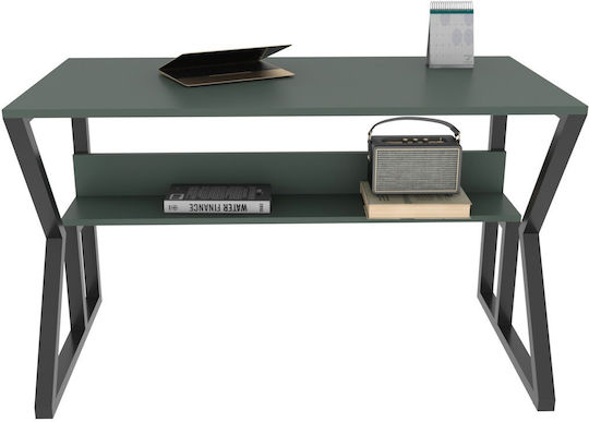 Γραφείο Wake Ξύλινο Green-black 120x60x72.8εκ.