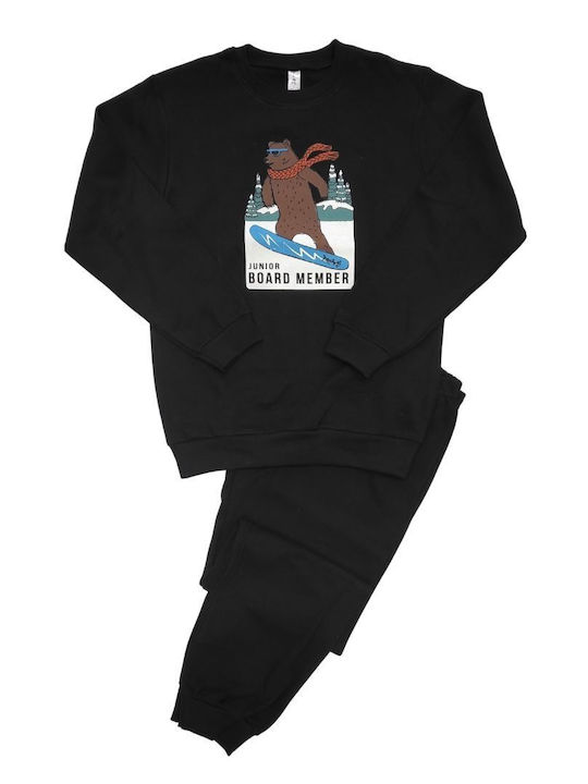 Dreams by Joyce Kids Winter Nightwear Black Snowboard