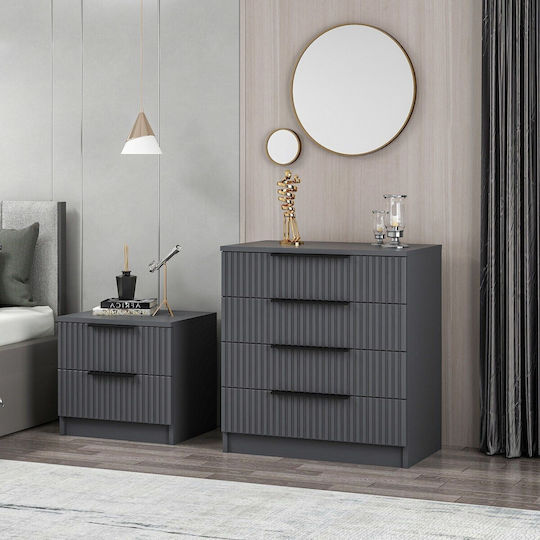 Kale Chest of Drawers 506mnr1524 72x42x77cm Anthracite