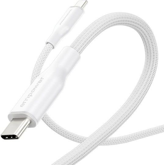 Empower by PanzerGlass USB 2.0 Cable USB-C Male - USB-C 60W PD White 2m