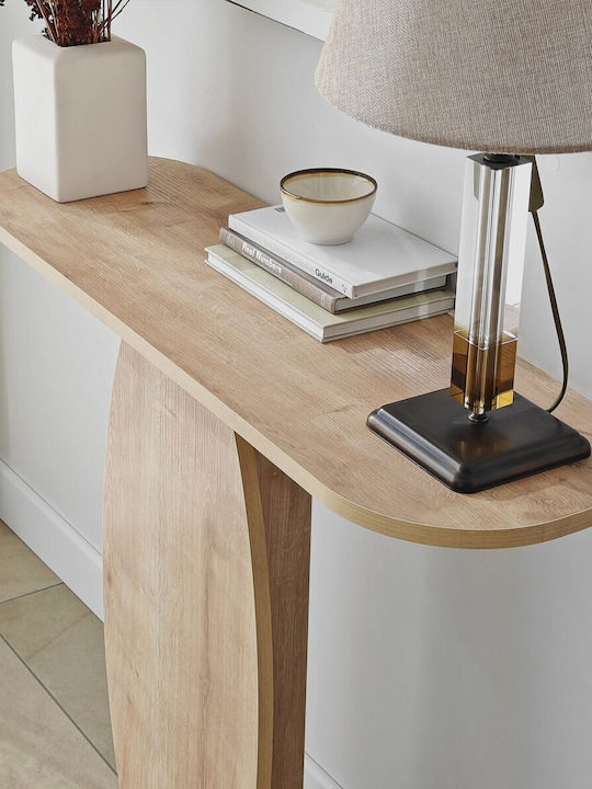 Elliptical Console 552nos2496 100x30x81cm Oak Particleboard Melamine