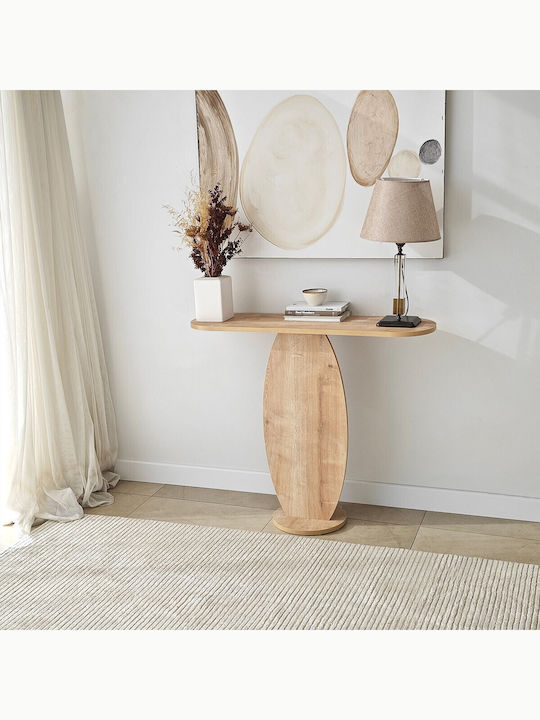 Elliptical Console 552nos2496 100x30x81cm Oak Particleboard Melamine