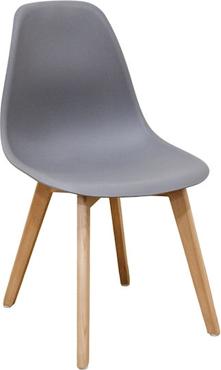 Loft Plus Столички Трапезария от полипропилен Сив 4бр 46x53x85бр