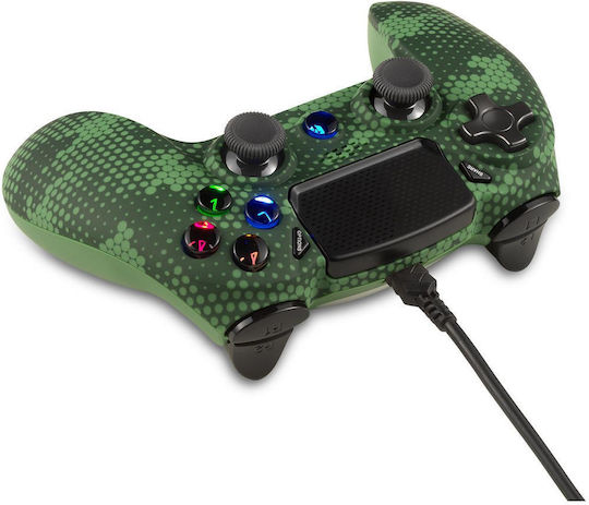 Spartan Gear Hoplite 2 Ενσύρματο Gamepad για PC / PS4 Green Camo