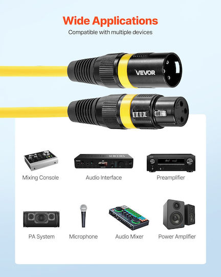 Vevor XLR male to 2m Cable (KNYPXKNGDM65XWKS8001V9)