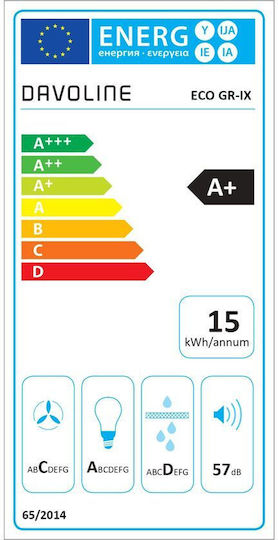 Davoline ECO W-IX 60 Συρόμενος Απορροφητήρας 60cm Inox