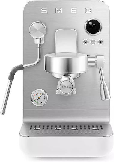 Smeg Automatic Espresso Machine 1700W Pressure 15bar for Cappuccino White EMC02WHMEU