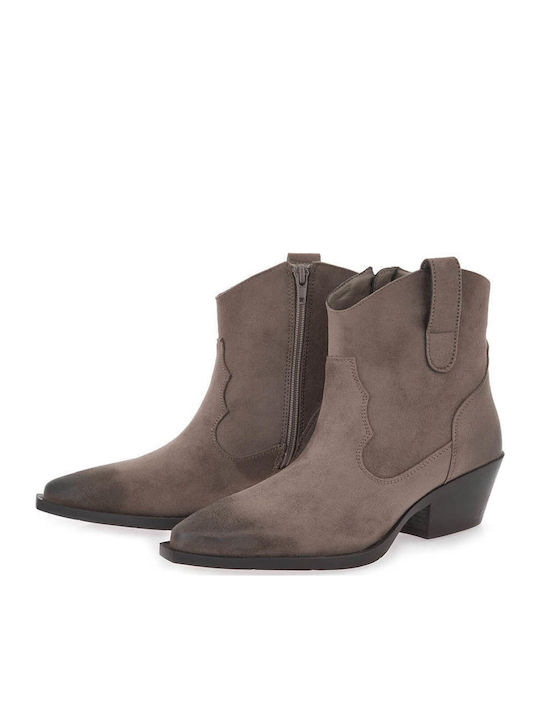 Γυναικεία Μποτάκια Πούρο Nubuck Βούρτσας