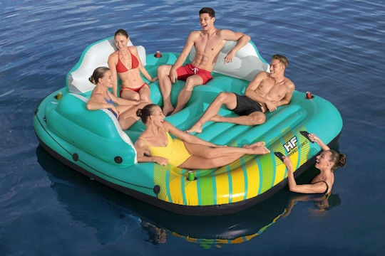 Bestway Φουσκωτό Νησί Θαλάσσης 5 Ατόμων Τιρκουάζ 300x275cm