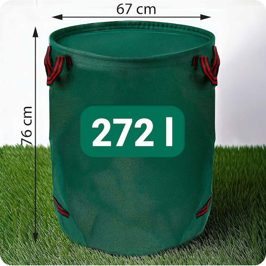 Sac de grădină pentru frunze 272 L Plonos Pl-524 Verde