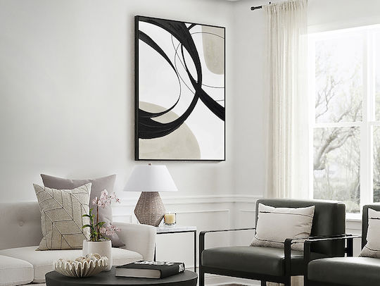 Actio Ii 386692 – Acrylic Painting 80x120cm Black Frame