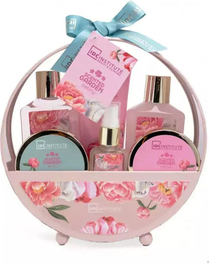 IDC Institute Scented Garden Peony Skin Care Set for Body Cleaning 7pcs