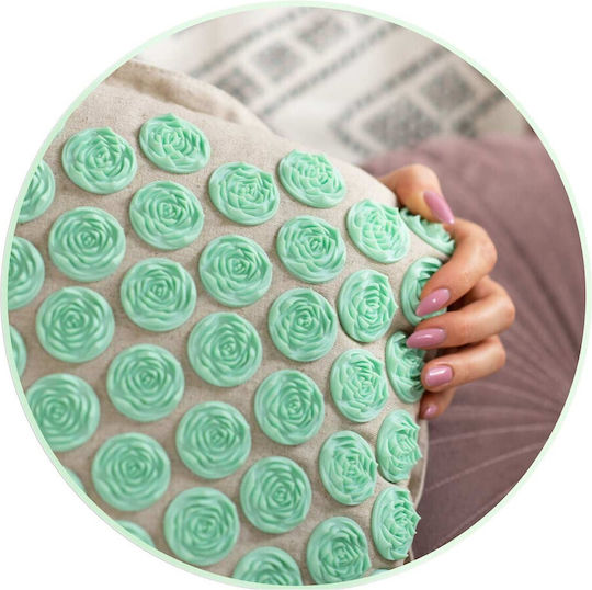 NEO Sport Acupressure με μαξιλάρι 70x44cm Χαλάκι Μασάζ Πιεσοθεραπείας για τον Αυχένα & το Σώμα Πράσινο