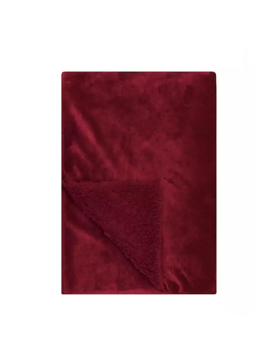 Kentia Stilvolle Ivanna Decke Sherpa Couch 130x170cm Rote