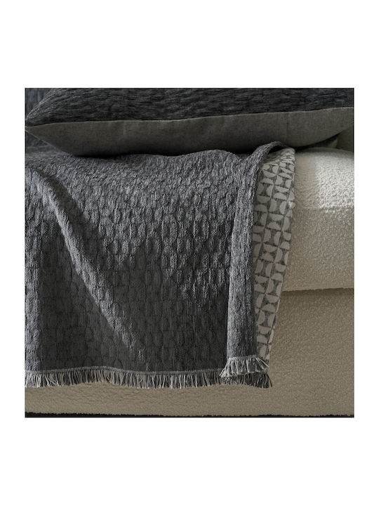 Gofis Home Ondine Decken & Couchdecken Viersitzer-Sofa Überwurf Jacquard 180x350cm Graue