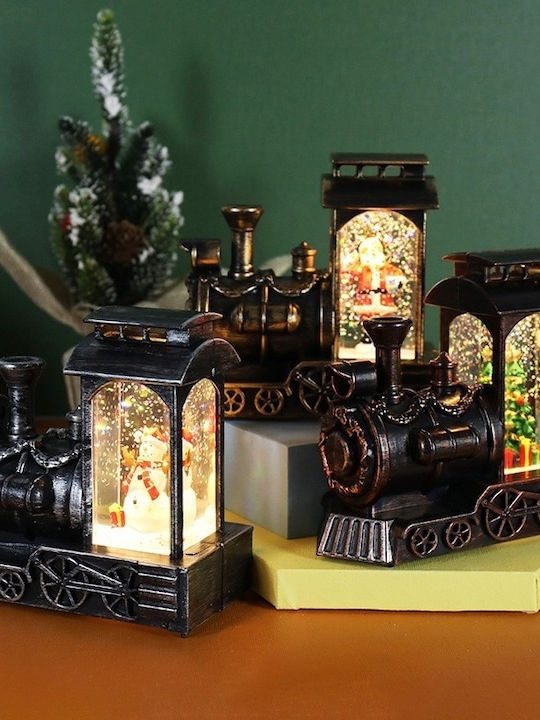 Weihnachtliche Schneekugel Beleuchtet mit dem Weihnachtsmann 11.5x6x12.5cm 1Stück