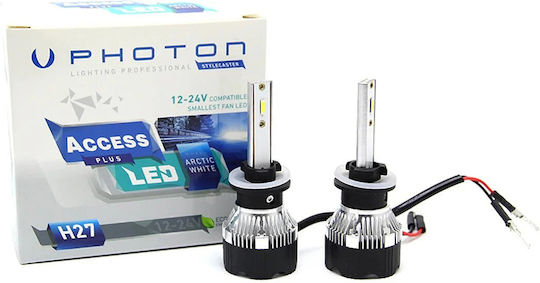 Photon Lămpi Autoturismului H27 LED Alb 12-24V 1buc