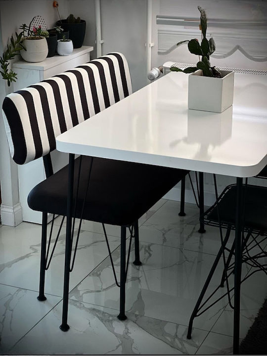 Металик Пейка С Гръб Zebra И Черна Тъкан 100x43 См