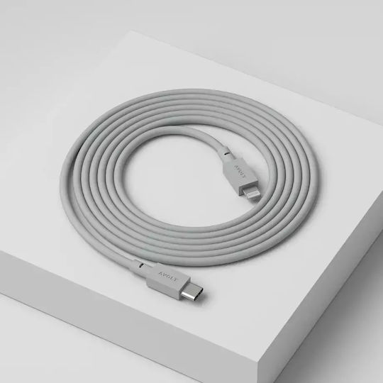 Data Fast Charging Cable Usb-c/lightning Apple Avolt 2 Meters Gray