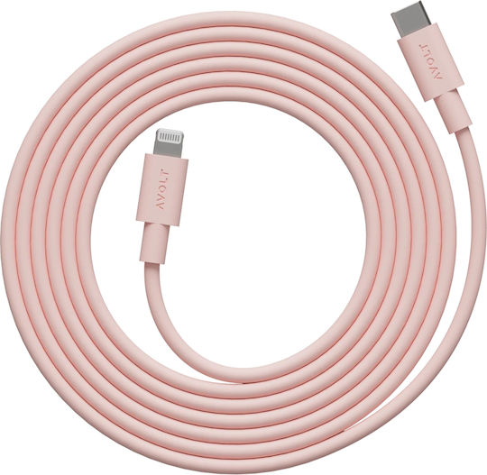 Data Fast Charging Cable Usb-c/lightning Apple Avolt 2 Meters Pastel Pink