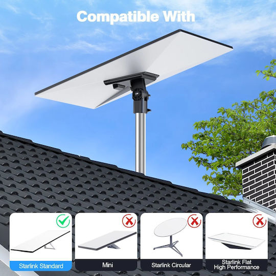Pipe Adapter Starlink Gen 3 Stand Support Mount Roof Pole Or Round Surface Compatible Starlink V3 Standard Dish