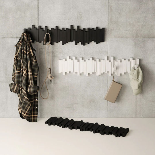 Umbra Wall Hanger Abs Plastic 8 Hooks Black 72x18x3cm