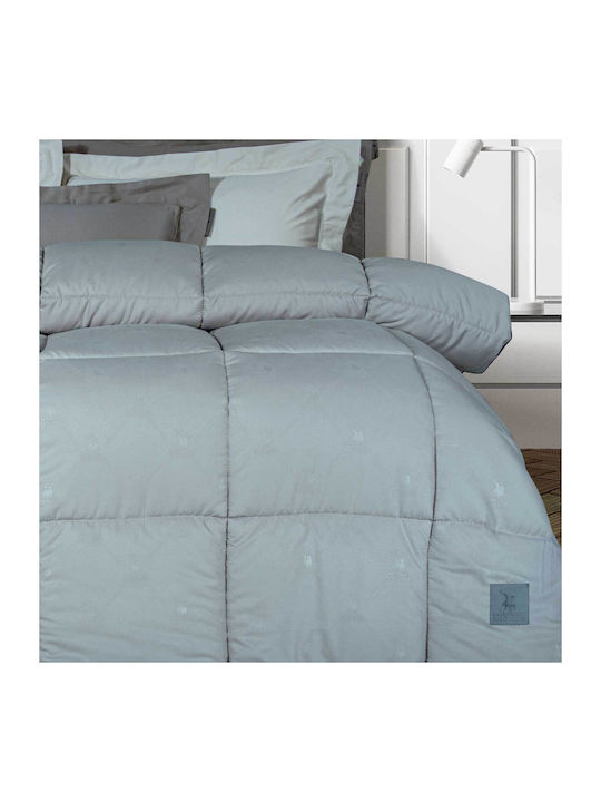 Greenwich Polo Club Duvet Single with Microfiber Filling 160x240cm 4443 Grey 550 GSMGsm 10.5 togs Togs