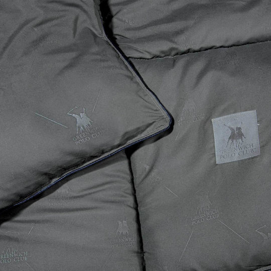 Greenwich Polo Club Πάπλωμα Μονό με Γέμιση Microfiber 160x240εκ. 4447 Dark Grey 550 GSM 10.5 togs