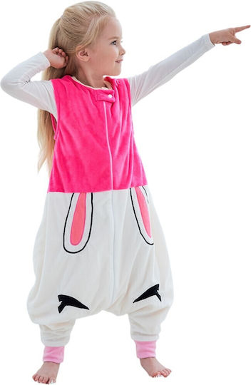 Queen Mother Winter Sleeping Bag with Feet White-pink