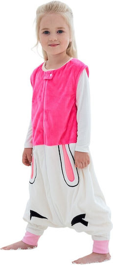 Queen Mother Winter Sleeping Bag with Feet White-pink
