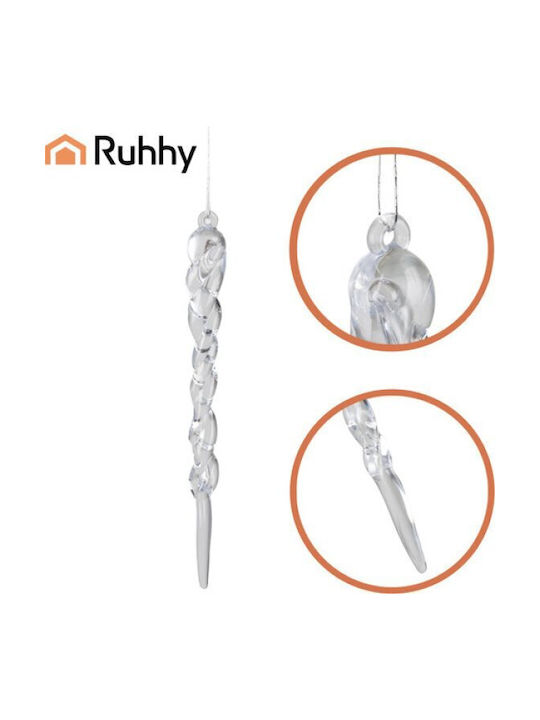 Ruhhy Ornamente de Crăciun pentru Brad Icicle 12 Bucăți 25377 18644-0