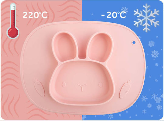 Ricokids Детска Плоча За Храна От Розов Силикон