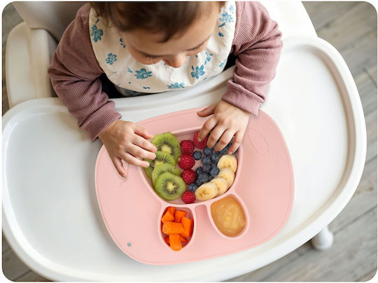 Ricokids Детска Плоча За Храна От Розов Силикон