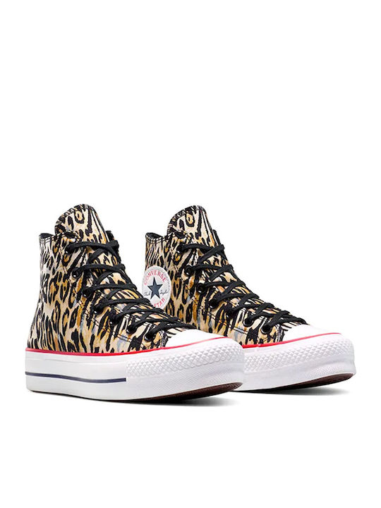 Chuck Taylor All Star Lift Platform Damen Sneakers Schwarz / Tan / Weiß