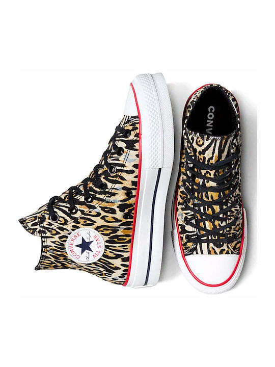 Chuck Taylor All Star Lift Platform Damen Sneakers Schwarz / Tan / Weiß
