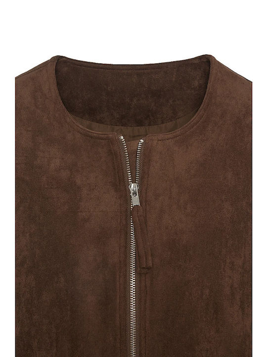 Damen Bomberjacke Chocolate
