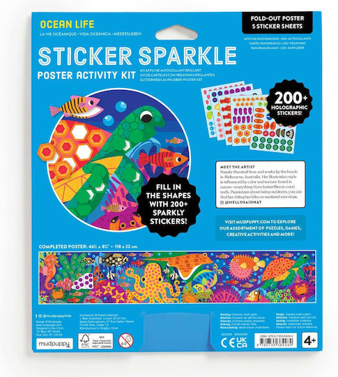 Set De Activități Poster Și Autocolante Ocean Life Sticker Sparkle