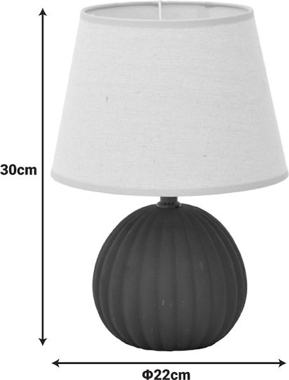 Pakketo Ceramic Table Lamp for Socket E14 with Beige Shade and Base