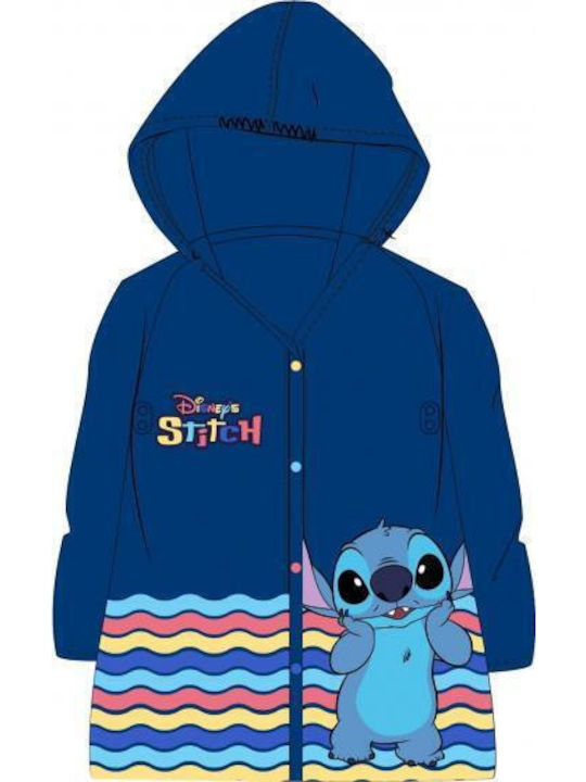 Lilo & Stitch Waterproof Kids Casual Short Jacket with Hood Dark Blue