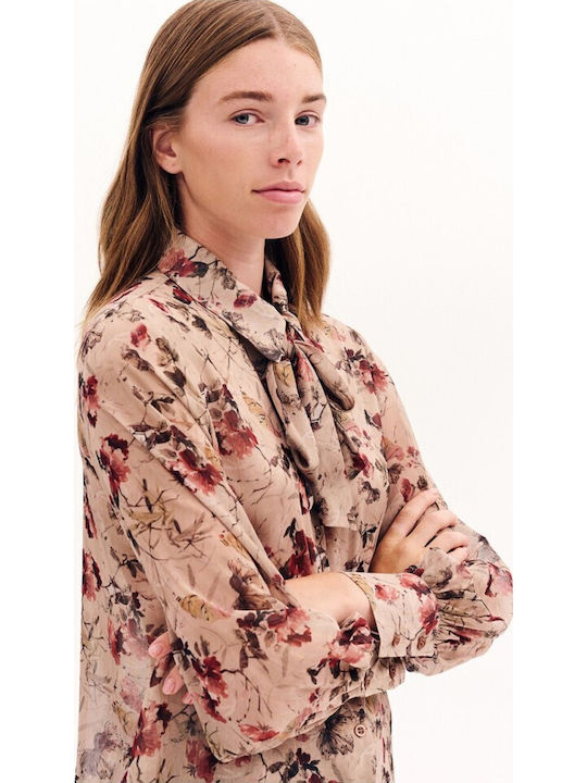Women's Floral Long Sleeve Shirt Paprika