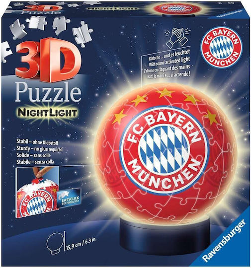 Puzzleball FC Bayern Munich 3D Puzzle & Night Light 72buc Ravensburger
