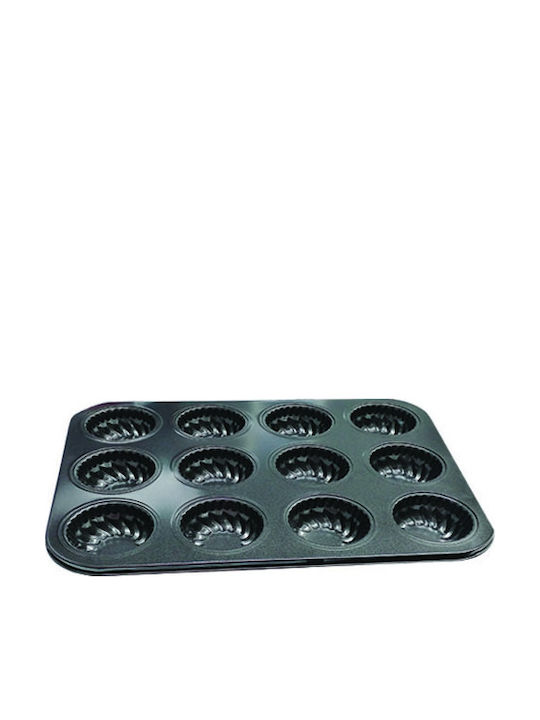 AGC Backform Törtchen/Muffins Aluminium 12 Plätze 35x26.5cm 1cm