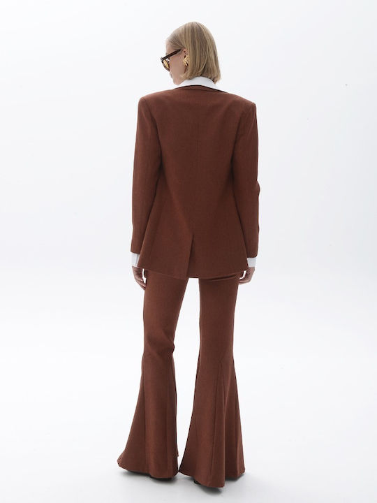 Trilogy Clothing Γυναικείο Σακάκι Τερακότα