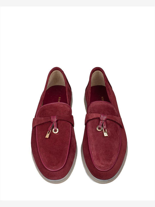Women's Loafers in Burgundy Color