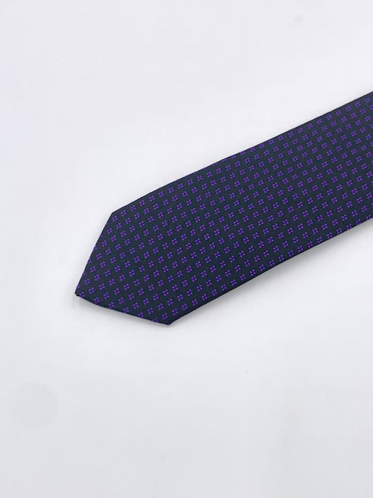 Duk Men's Tie with Printed Pattern in Purple Color Duk Men's Tie with Printed Pattern in Purple Color
