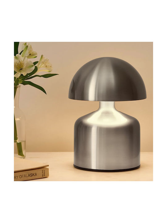 Uncle George Decorative Lamp Mushroom Silver