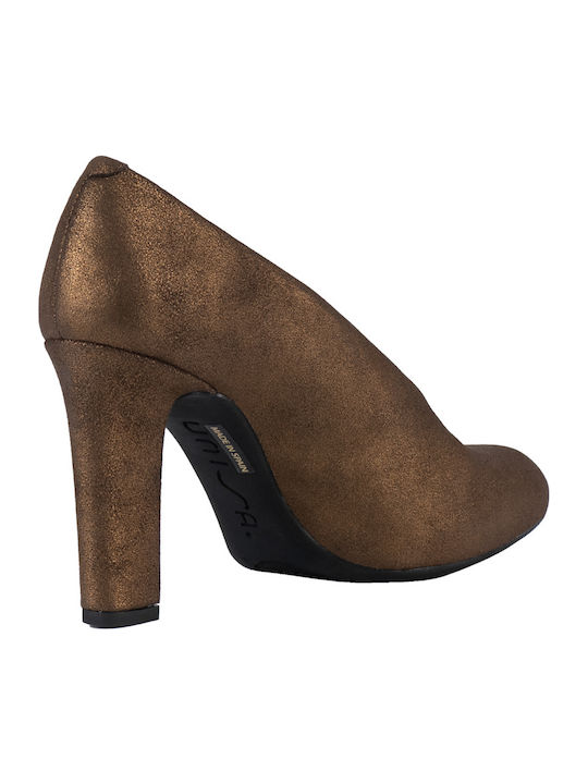 Anatomic Leather Gold High Heels