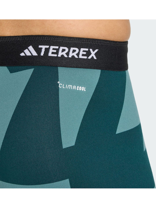 adidas Мъжки термо панталон Зелен
