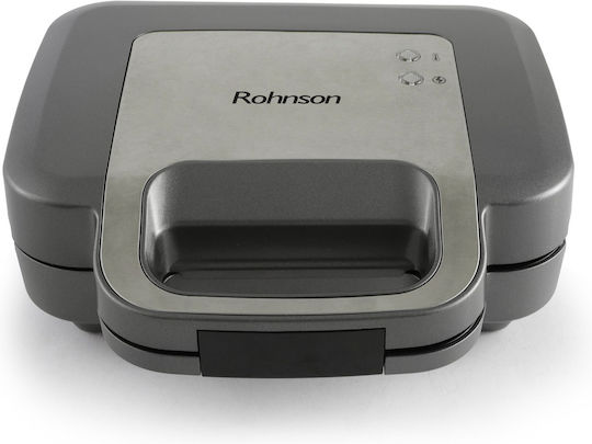 Rohnson Sandwich Maker Grill with Removable Ceramic Plates 1000W Grey