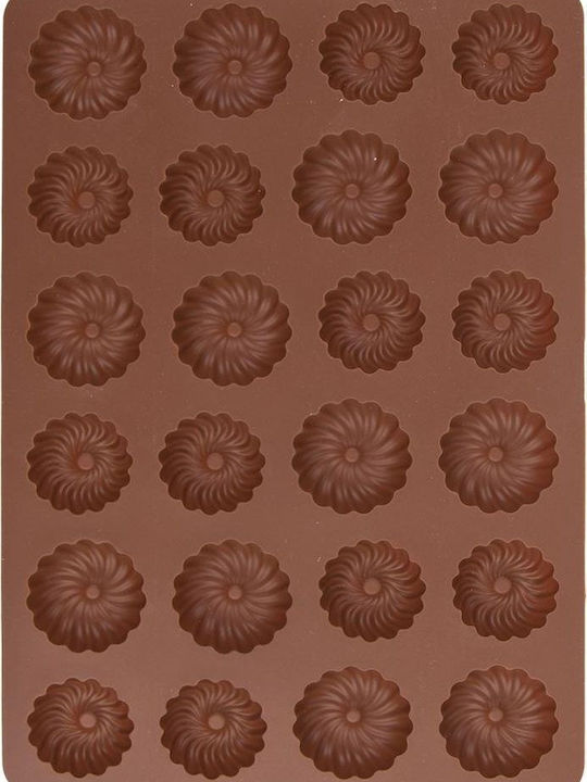 Orion No Coating Silicone Chocolates 24 Cups Baking Pan 32x22x1.5cm